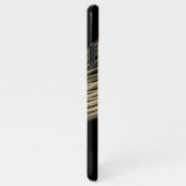 Bleke Gold Curved Light Rays, Gold Script Name iPhone Hoesje (Rechterkant)