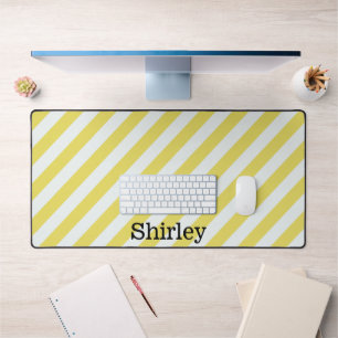 Bleke gouden en witte strepen van Shirley Taylor Bureaumat