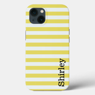 Bleke gouden en witte strepen van Shirley Taylor iPhone 13 Hoesje