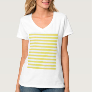 Bleke gouden en witte strepen van Shirley Taylor T-shirt