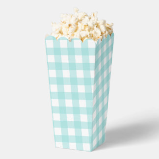 Bleke Groene Gingham Plaid Party Favoriet Popcorn Bedankdoosjes