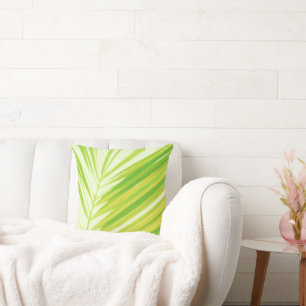 Bleke groene palmbladeren met pasta's kussen
