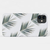 Bleke groene palmboom Leaf iPhone 11 Hoesje (Achterkant (horizontaal))