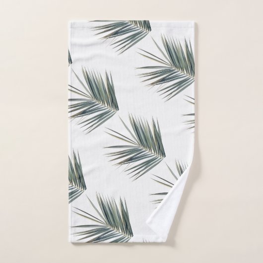 Bleke groene palmboom verliest patroon bad handdoek (Handdoek)