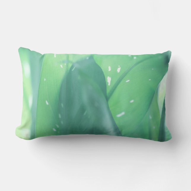 Bleke Groene Plantenbladeren Worp Kussenhoes Kusse Kussen (Voorkant)