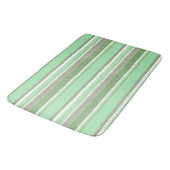 Bleke groene strepen badmat (Gekanteld)