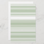 Bleke groene strepen briefpapier (Voorkant / Achterkant)