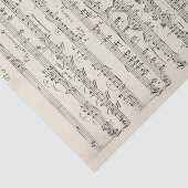 Bleke handgeschreven vel muziek tissuepapier (Detail)