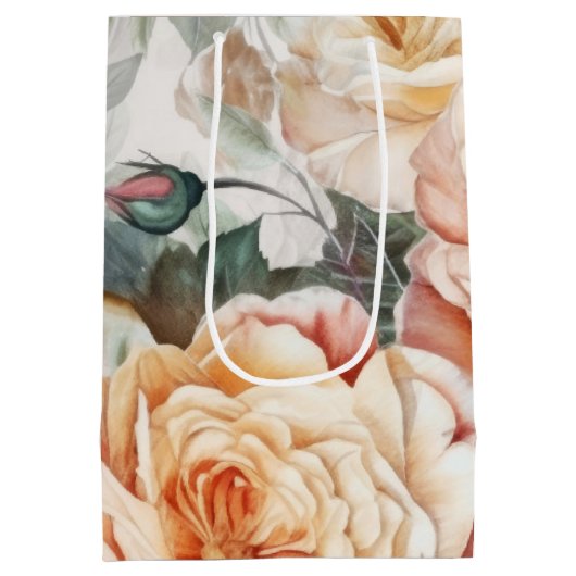 bleke kegel en witte rozen medium cadeauzakje (Achterkant)