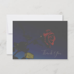 Bleke kleuren rode rozen Dank je platte Kaart