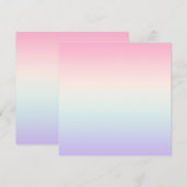 Bleke kleurrijke gradiënt achtergrond bedankkaart (Voorkant / Achterkant)