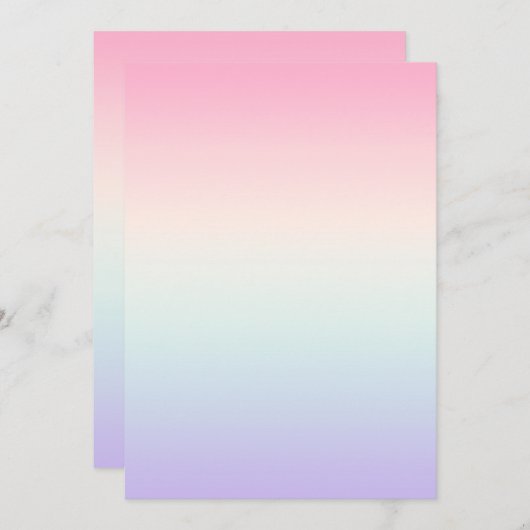 Bleke kleurrijke gradiënt achtergrond kaart (Voorkant / Achterkant)