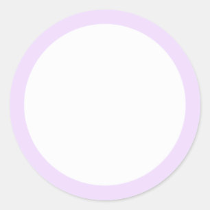 Bleke lavendel paarse vaste kleurenrand blanco ronde sticker