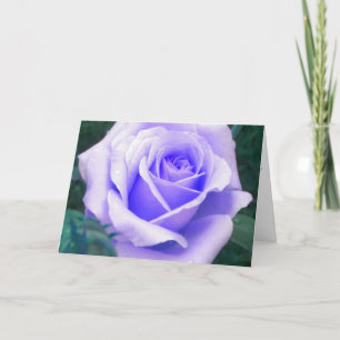 Bleke Lavendel Roos Verjaardag Kaart