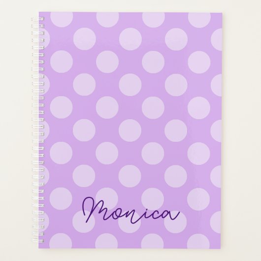 Bleke Lavendel Stippen Planner (Voorkant)