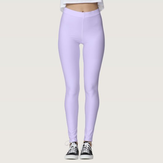Bleke lavender Solid Color Leggings (Voorkant)