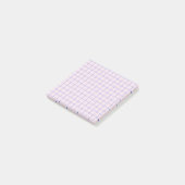 Bleke Lila geruit patroon Soft Grid ontwerp Post-it® Notes (Schuin)