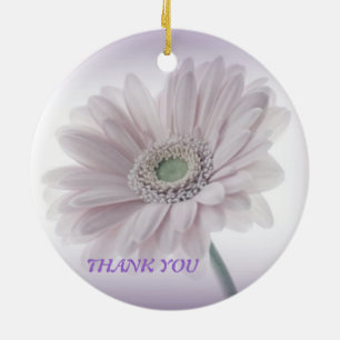 Bleke Lila Zonnebloem Keramisch Ornament
