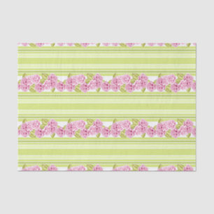 BLEKE LIME GROENE STRIPEN EN DELICATE PINKSTROMEN TISSUEPAPIER
