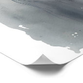 Bleke majesteit Great Blue Heron Perched AI Natuur Poster (Hoek)