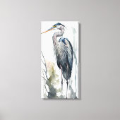 Bleke Majesteit Great Blue Heron Standing Swamp AI Canvas Afdruk (Voorkant)