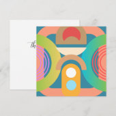 Bleke, minimalistische Abstracte geometrische vorm Bedankkaart (Voorkant / Achterkant)