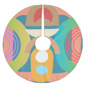 Bleke, minimalistische Abstracte geometrische vorm Kerstboom Rok (Voorkant)