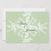 Bleke Munt en witte bloemenbruiloft uitnodigingen (Voorkant)