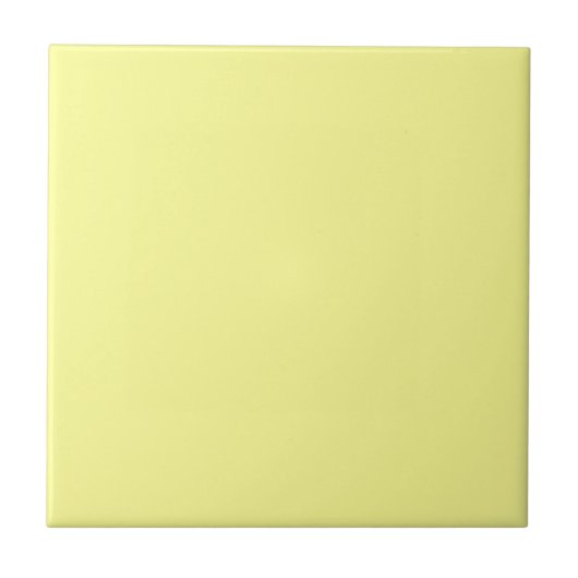 Bleke Narcis Effen Kleur | Klassiek Elegant Tegeltje (Voorkant)