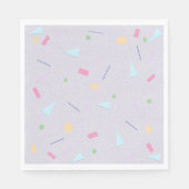 Bleke Paarse 80s print servetten (Voorkant)