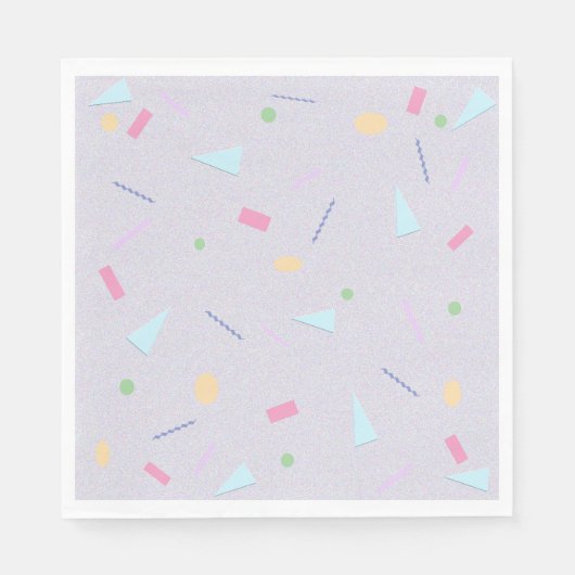 Bleke Paarse 80s print servetten (Voorkant)