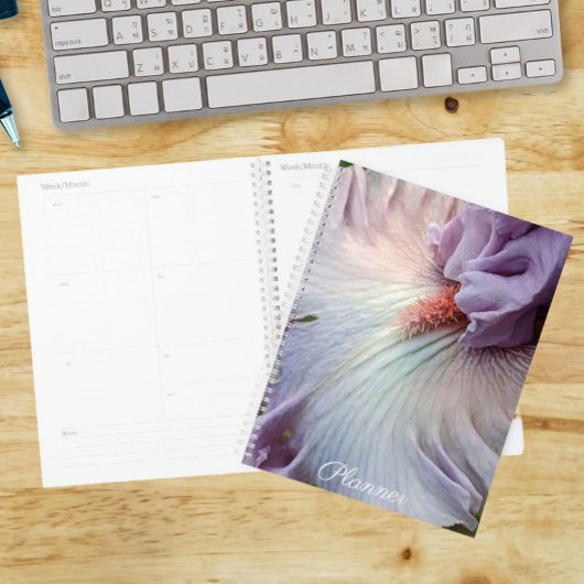 Bleke Paarse Baardiris Bloem Planner