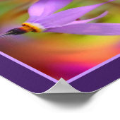 Bleke Paarse Flower Close Up Mirror Abstract Poster (Hoek)