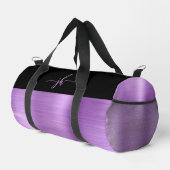 Bleke Paarse geborstelde metal zwart script monogr Plunjezak (Rechterhoek)