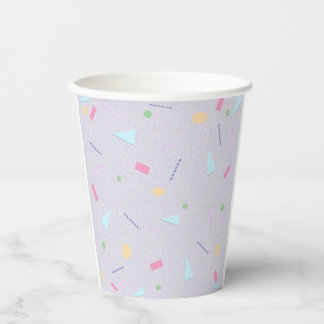 Bleke Paarse jaren '80 Print Paper Cups Papieren Bekers