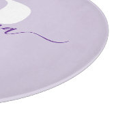 Bleke Paarse Script Naam Vet Monogram Snijplank (Hoek)