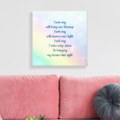 Bleke pastel regenboog Inspirerend bevestiging Canvas Afdruk (Insitu (Woonkamer))