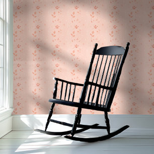 Bleke perzik delicate bloem behang