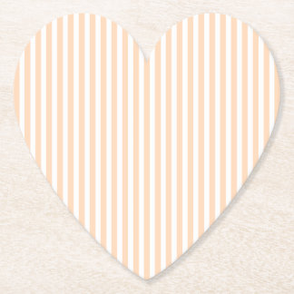 Bleke Perzik Engelshuid Koraal & Witte Streep Kartonnen Onderzetters