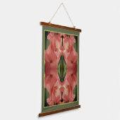 Bleke perzik Gladiolus Flower Abstract Hangend Wandkleed (Gebogen)