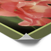 Bleke Perzik Gladiolus Flower Mirror Abstract Poster (Hoek)