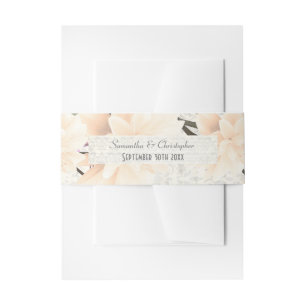  bleke perzikbloesem bruiloft uitnodigingen wikkel