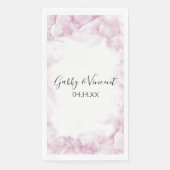 Bleke Pink Hydrangea Flowers Waterverf Weddenschap Servet (Voorkant)