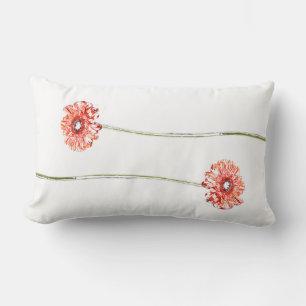 Bleke Rode Chrysanthemum Gerbera Bloem Kussen