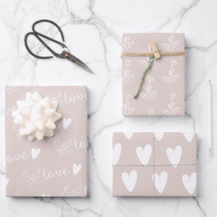 Bleke Roos met gevierde liefde Inpakpapier Vel