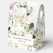 Bleke Roze Bloemen Huwelijksgunst Bedankdoosjes (Geopend)