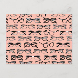 Bleke roze bril, eigeel, eierkleding briefkaart