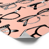 Bleke roze bril, eigeel, eierkleding poster (Hoek)