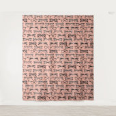 Bleke roze bril, eigeel, eierkleding wandkleed (Voorkant)