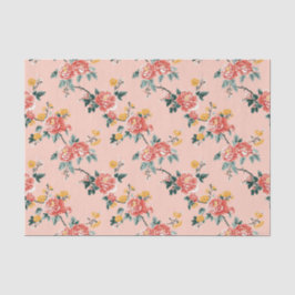 Bleke Roze Chinoiserie Floral Tissuepapier